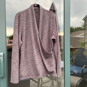 Talbots cross front knit top